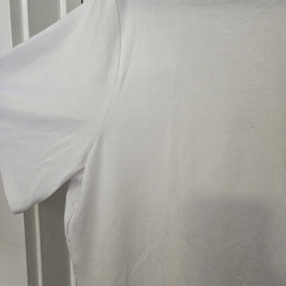 Parker & Rowe White Embellished Shoulder T-Shirt Top - Size XL - Picture 7 of 9